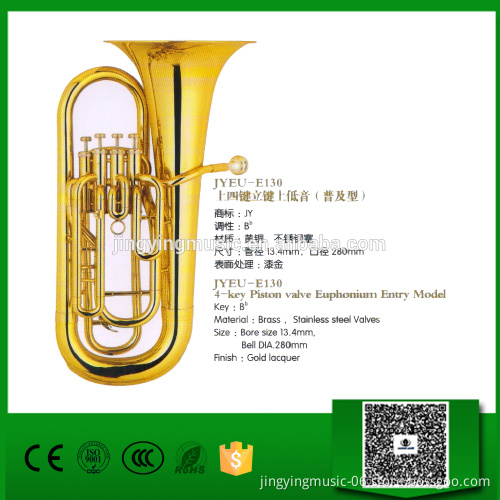 JYEU-E130 entry model 4-key Piston valve Euphonium